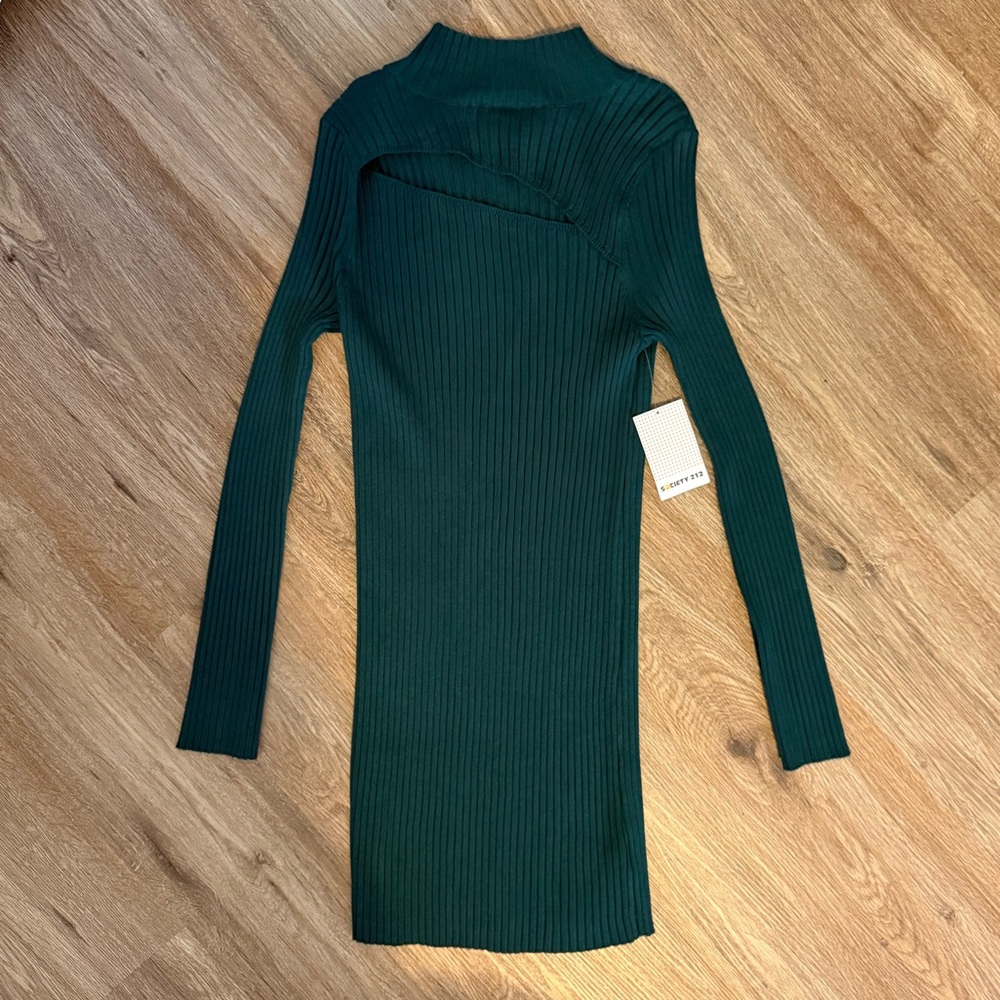 Green Knit Bodycon Dress